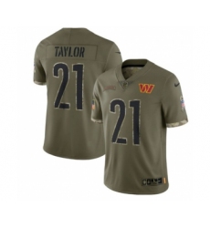 Men's Washington Commanders #21 Sean Taylor 2022 Olive Salute To Service Limited Stitched Jersey