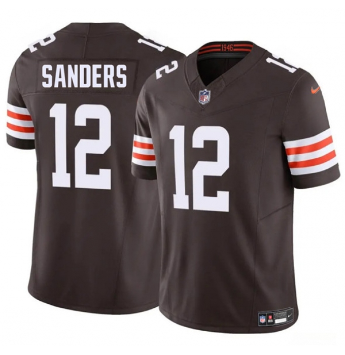 Men's Cleveland Browns #12 Shedeur Sanders Brown 2025 F.U.S.E. Vapor Limited Football Stitched Jersey