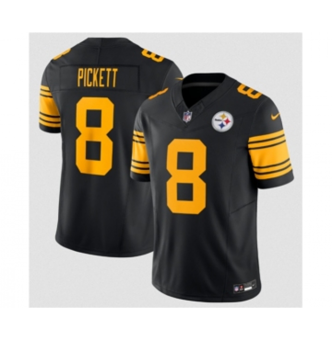 Men's Nike Pittsburgh Steelers #8 Kenny Pickett Black 2023 F.U.S.E. Color Rush Limited Stitched Jersey
