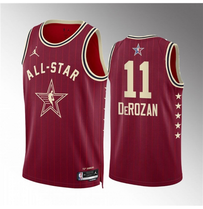 Men's 2024 All-Star #11 DeMar DeRozan Crimson Stitched Basketball Jersey