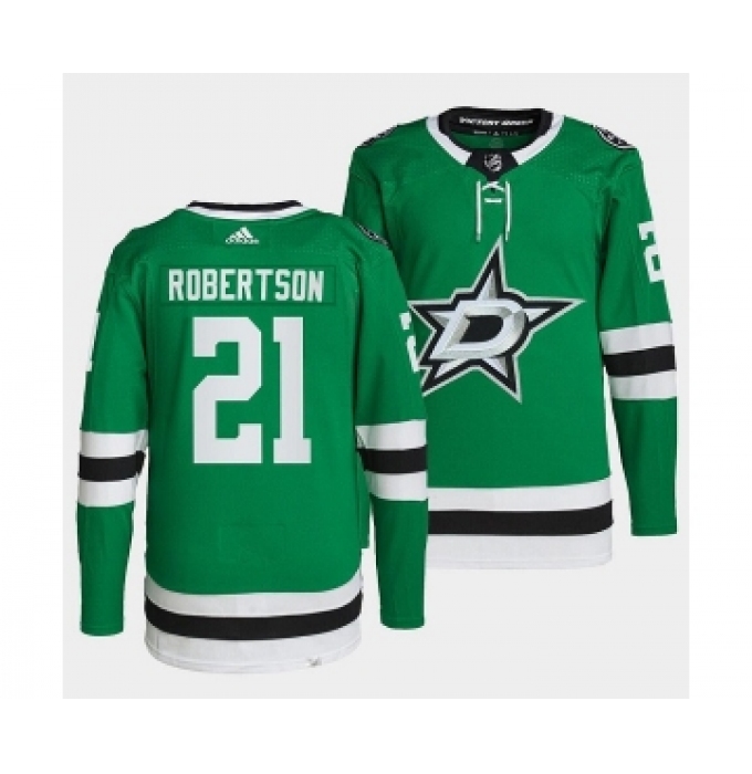Men's Dallas Stars #21 Jason Robertson Green Stitched Jersey