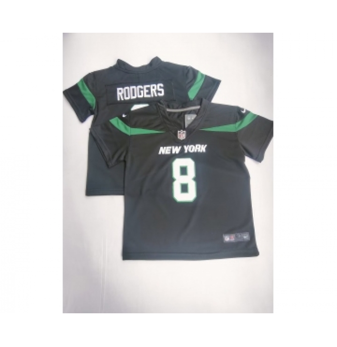 Toddlers New York Jets #8 Aaron Rodgers Black 2023 Vapor Untouchable Stitched Limited Jersey