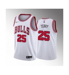 Men's Chicago Bulls #25 Dalen Terry White Stitched Basketball Jersey