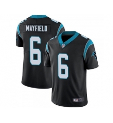 Men's Carolina Panthers #6 Baker Mayfield Black Vapor Untouchable Limited Stitched Jersey