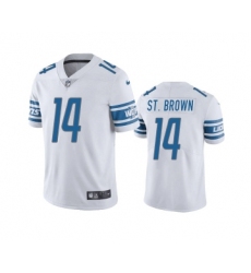 Men's Detroit Lions #14 mon-Ra St. Brown White Vapor Untouchable Limited Stitched Jersey