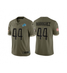 Men's Detroit Lions #44 Malcolm Rodriguez Olive 2022 Salute To Service Limited Stitched Jersey