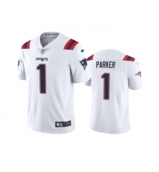 Men's New England Patriots #1 DeVante Parker White Vapor Untouchable Limited Stitched Jersey