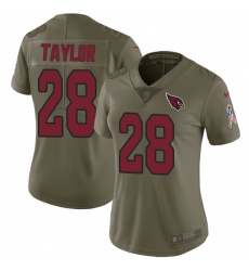 Women's Nike Arizona Cardinals #28 Jamar Taylor Limited Olive 2017 Salute to Service NFL Jersey