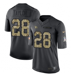 Youth Nike Arizona Cardinals #28 Jamar Taylor Limited Black 2016 Salute to Service NFL Jersey