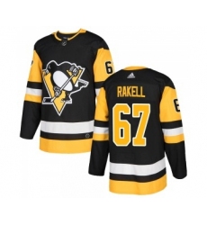 Men's Adidas Pittsburgh Penguins #67 Rickard Rakell Black Alternate Authentic Stitched NHL Jersey