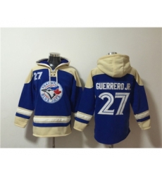 Men's Toronto Blue Jays #27 Vladimir Guerrero Jr. Royal Ageless Must-Have Lace-Up Pullover Hoodie