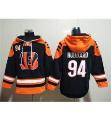 Men's Cincinnati Bengals #94 Sam Hubbard Orange Black Ageless Must-Have Lace-Up Pullover Hoodie