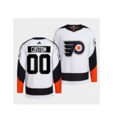 Men's Philadelphia Flyers Custom White 2022 Reverse Retro Stitched Jersey