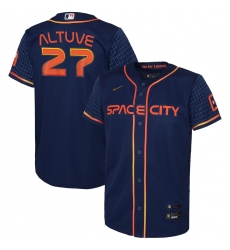 Men's Toddler Houston Astros #27 Jose Altuve Nike Navy 2022 City Connect Player Jersey