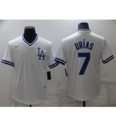 Men's Los Angeles Dodgers #7 Julio Urias White Stitched Baseball Jersey