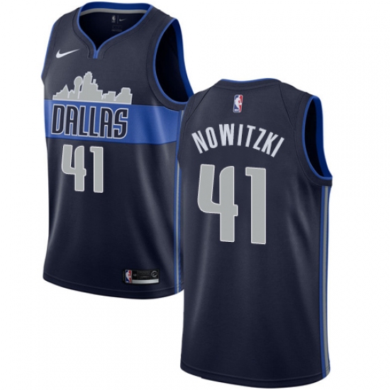 Youth Nike Dallas Mavericks #41 Dirk Nowitzki Swingman Navy Blue NBA ...