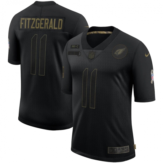 Men's Arizona Cardinals #11 Larry Fitzgerald Black Nike 2020 Salute To Service Limited Jersey
