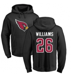 NFL Nike Arizona Cardinals #26 Brandon Williams Black Name & Number Logo Pullover Hoodie