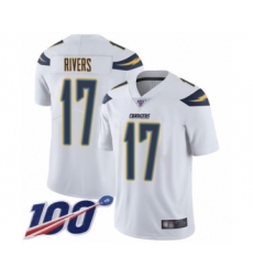 Youth Nike Los Angeles Chargers #17 Philip Rivers White Vapor Untouchable Limited Player 100th Season NFL Jersey