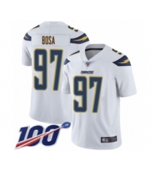 Youth Nike Los Angeles Chargers #97 Joey Bosa White Vapor Untouchable Limited Player 100th Season NFL Jersey