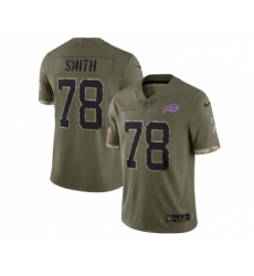 Men's Buffalo Bills #78 Bruce Smith 2022 Olive Salute To Service Limited Stitched Jersey