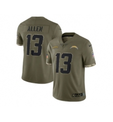 Men's Los Angeles Chargers #13 Keenan Allen 2022 Olive Salute To Service Limited Stitched Jersey